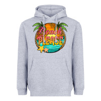 Heather Grey beach please Heavyweight Hoodie - Jasminsmagicworld
