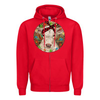 Red Christmas Charolais Calf Baby Cow Zipper Hoodie - RanaPortraitStore