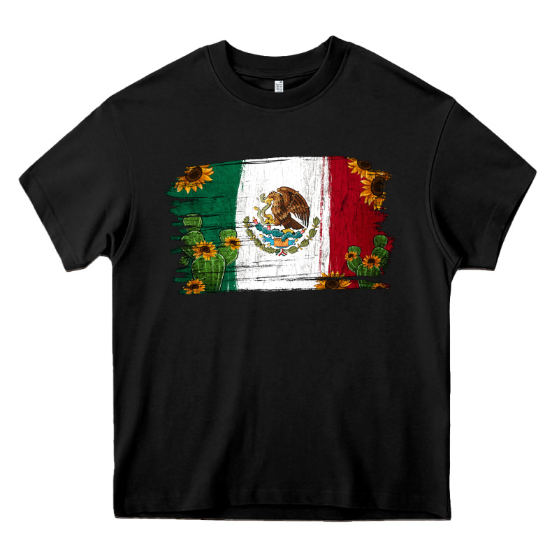 Cactus Sunflower Mexican Flag Heavy Core Tee by Jasminsmagicworld | Teevron