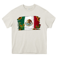 Cream cactus sunflower mexican flag Heavy Core Tee - Jasminsmagicworld