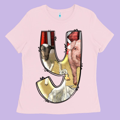 Farm Life Alphabet Lowercase Letters Y Ladies Tee Designed By Bundleandbundleshop