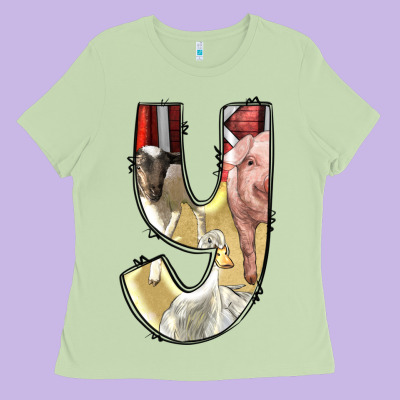 Farm Life Alphabet Lowercase Letters Y Ladies Tee Designed By Bundleandbundleshop