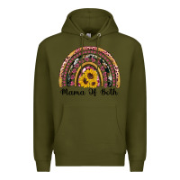 Army Green mama of both rainbow Premium Hoodie - Artiststas