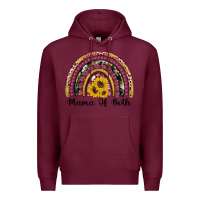 Burgundy mama of both rainbow Premium Hoodie - Artiststas