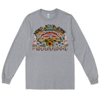 Heather Grey mind your own motherhood Long Sleeve Tee - SublimationCraftShop