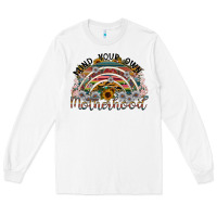 White mind your own motherhood Long Sleeve Tee - SublimationCraftShop