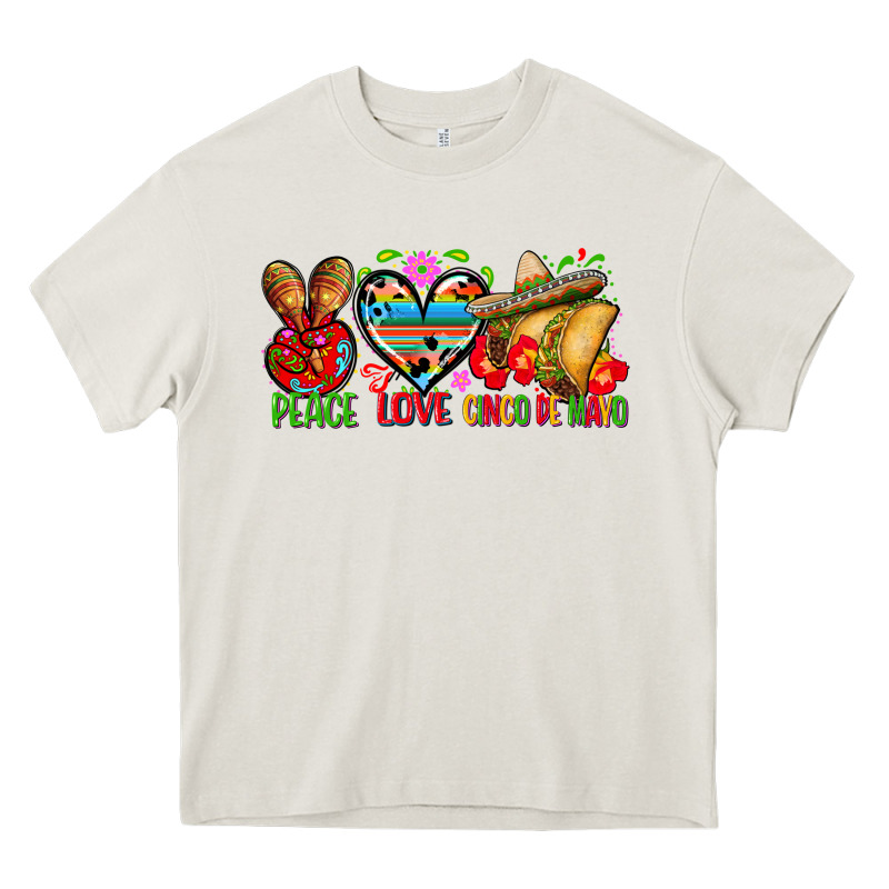 Peace Love Cinco De Mayo Heavy Core Tee by FaDigitalArtStudio | Teevron