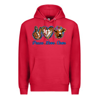 Cardinal Peace Love Cows Premium Hoodie - Jasminsmagicworld