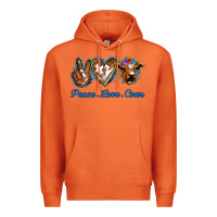 Carrot Peace Love Cows Premium Hoodie - Jasminsmagicworld