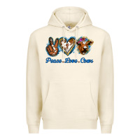 Tofu Peace Love Cows Premium Hoodie - Jasminsmagicworld