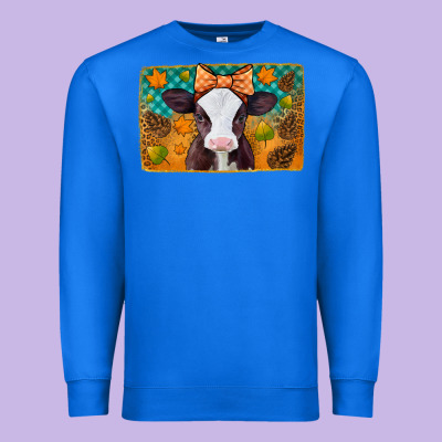 Autumn Baby Cow Premium Sweatshirt Designed By Jasminsmagicworld