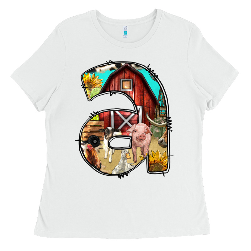 Farm Life Alphabet Lowercase Letters A Ladies Tee by BundleAndBundleShop | Teevron