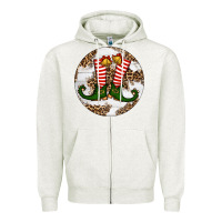 Oatmeal Heather Elf Shoes Christmas Zipper Hoodie - RanaPortraitStore