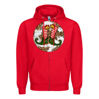 Red Elf Shoes Christmas Zipper Hoodie - RanaPortraitStore