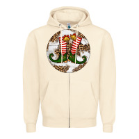 Sandshell Elf Shoes Christmas Zipper Hoodie - RanaPortraitStore