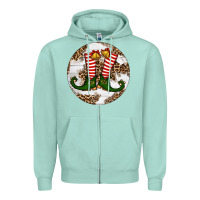 Seafoam Elf Shoes Christmas Zipper Hoodie - RanaPortraitStore