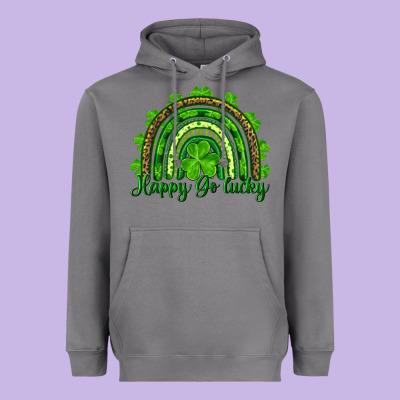 St. Patrick's Day Happy Go Lucky Heavyweight Hoodie Designed By Ranaportraitstore