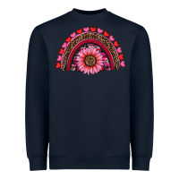 Navy valentine's day sunflower rainbow Heavyweight Sweatshirt - RanaPortraitStore