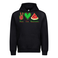Black Peace Love Watermelon Urban Hoodie - Jasminsmagicworld