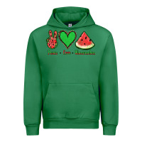 Emerald Peace Love Watermelon Urban Hoodie - Jasminsmagicworld