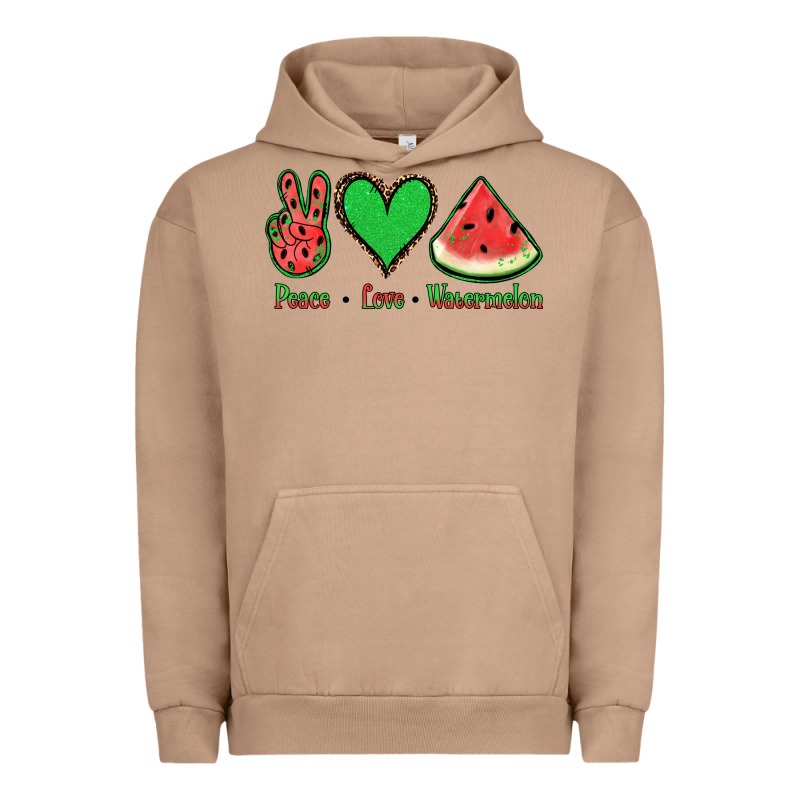 Peace Love Watermelon Urban Hoodie by Jasminsmagicworld | Teevron