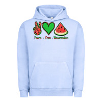 Pigment Grape Ice Peace Love Watermelon Urban Hoodie - Jasminsmagicworld