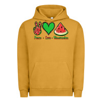 Pigment Peanut Butter Peace Love Watermelon Urban Hoodie - Jasminsmagicworld