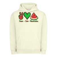 Pigment Pistachio Peace Love Watermelon Urban Hoodie - Jasminsmagicworld