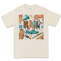 Bone hail hustler and nail art hands with glitter polish seamless pattern b Premium Tee - BundleAndBundleShop