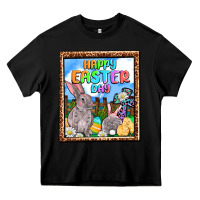 Black Happy Easter Day Heavy Core Tee - OliviaCreatesArt