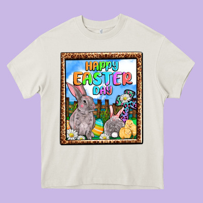 Happy Easter Day Heavy Core Tee Designed By Oliviacreatesart