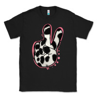 Black Black White Dalmatian Peace Sign Classic Tee - Jasminsmagicworld