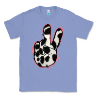 Colony Blue Black White Dalmatian Peace Sign Classic Tee - Jasminsmagicworld