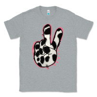 Heather Grey Black White Dalmatian Peace Sign Classic Tee - Jasminsmagicworld