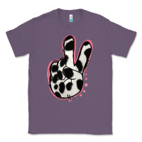Lavender Black White Dalmatian Peace Sign Classic Tee - Jasminsmagicworld