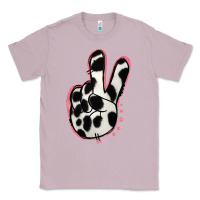 Lilac Black White Dalmatian Peace Sign Classic Tee - Jasminsmagicworld