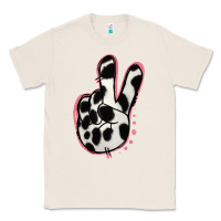 Natural Black White Dalmatian Peace Sign Classic Tee - Jasminsmagicworld