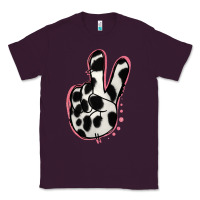 Plum Black White Dalmatian Peace Sign Classic Tee - Jasminsmagicworld