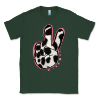 Sports Green Black White Dalmatian Peace Sign Classic Tee - Jasminsmagicworld