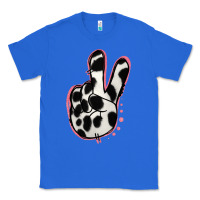 True Royal Black White Dalmatian Peace Sign Classic Tee - Jasminsmagicworld