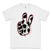 White Black White Dalmatian Peace Sign Classic Tee - Jasminsmagicworld
