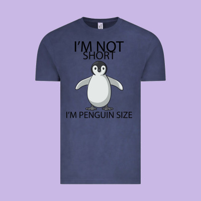 I'm Not Short I'm Penguin Size Vintage Tee Designed By Bettercallsaul