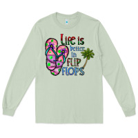 Matcha life is better İn flip flops Long Sleeve Tee - CowhideDigitalArt