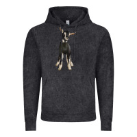 Vintage Black Hand Drawn Baby Alpine Goat Vintage Hoodie - LillyAllenDesigns