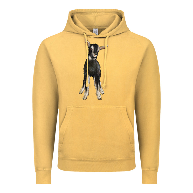 Hand Drawn Baby Alpine Goat Vintage Hoodie by LillyAllenDesigns | Teevron
