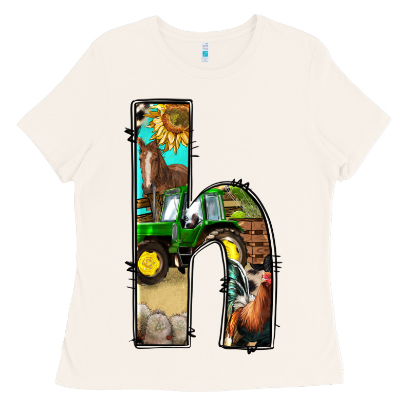 Farm Life Alphabet Lowercase Letters H Ladies Tee by BundleAndBundleShop | Teevron