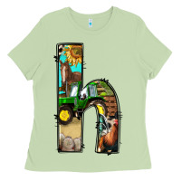 Matcha farm life alphabet lowercase letters h Ladies Tee - BundleAndBundleShop