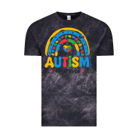 Cloud Black proud autism mom rainbow Vintage Tee - CowhideDigitalArt