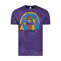 Cloud Purple proud autism mom rainbow Vintage Tee - CowhideDigitalArt