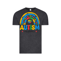 Vintage Black proud autism mom rainbow Vintage Tee - CowhideDigitalArt
